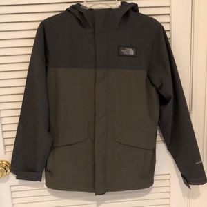 North Face Boys Hooded Rain Jacket, Size Large